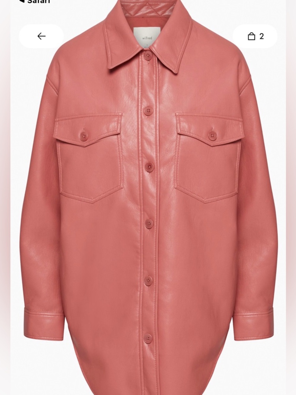 Wilfred Warm Sienna Red Vegan Leather Ganna XS